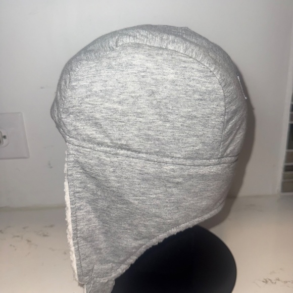 Beige and Grey Champion Logo Reversible Trapper Hat - Picture 7 of 9